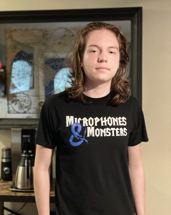 Mics and Monsters logo t-shirt