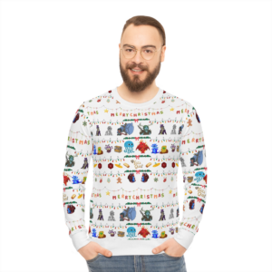 A Fool's Ugly Christmas Sweater - White